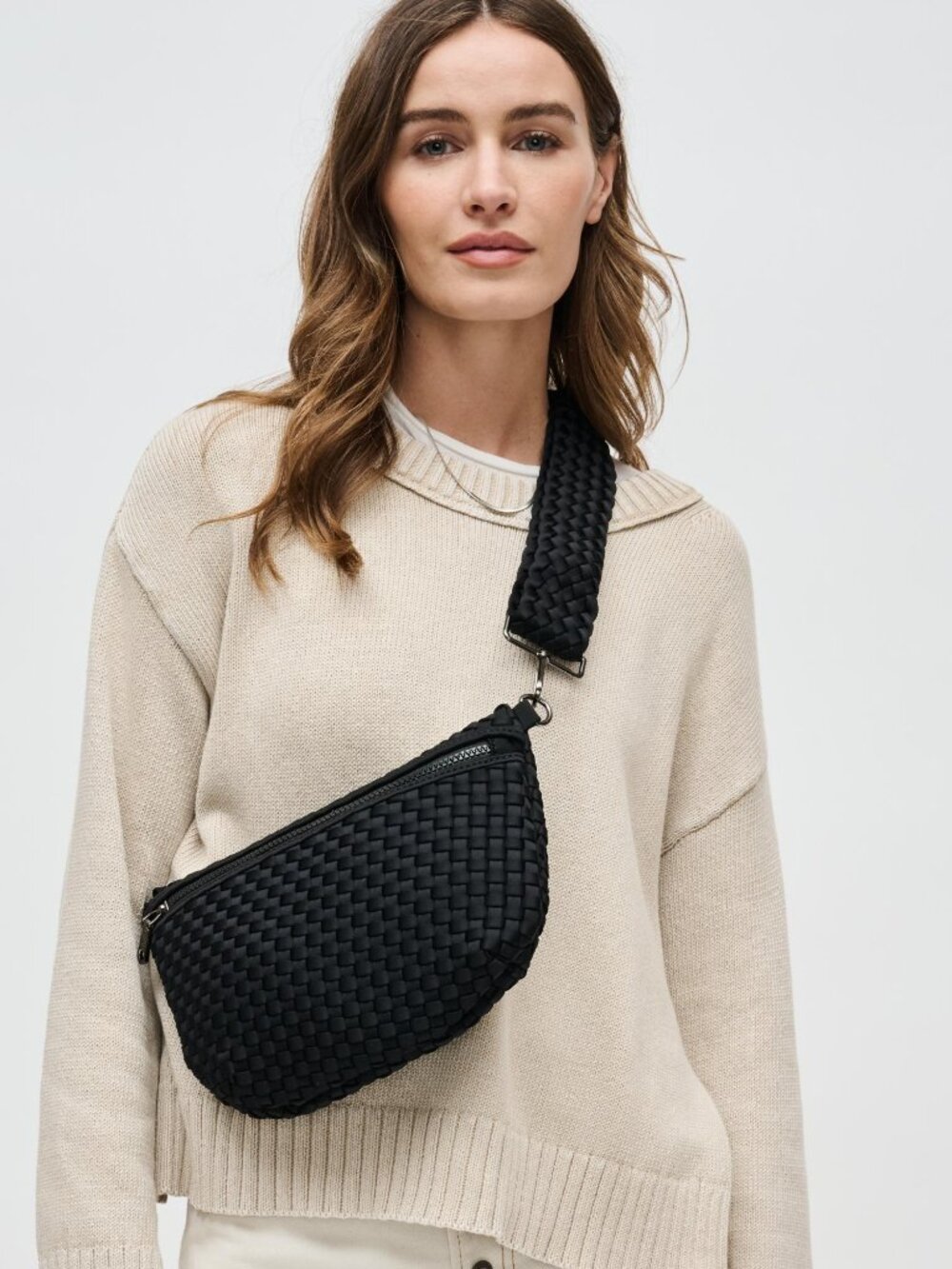 Sol And Selene Ethereal Woven Neoprene Crossbody Bag Purse New NWOT